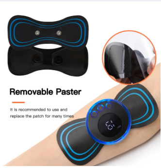 Mini EMS Butterfly Body Massager – Portable Electric Pulse Neck & Back Pain Reliever