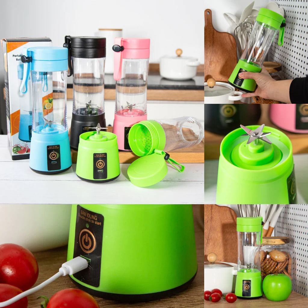 Ultra-Portable 380ml Cordless Blender – Pro-Series 6-Blade USB Juicer