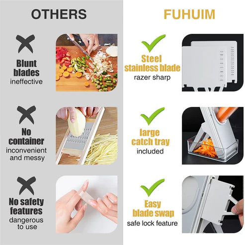 Safe-Cut Mandoline Slicer & Chopper