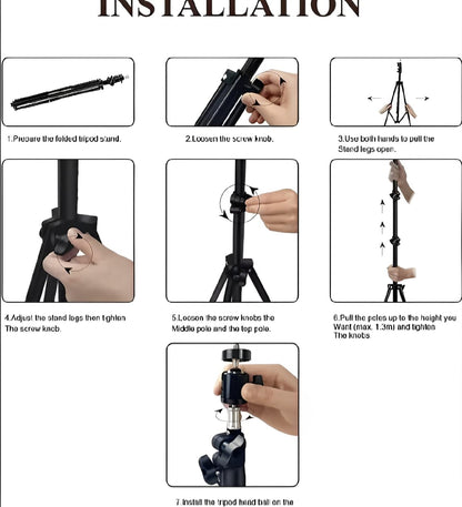 ProStream™ 26cm LED Ring Light – 7ft Tripod & Mobile Holder Set