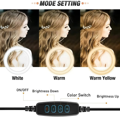 ProStream™ 26cm LED Ring Light – 7ft Tripod & Mobile Holder Set