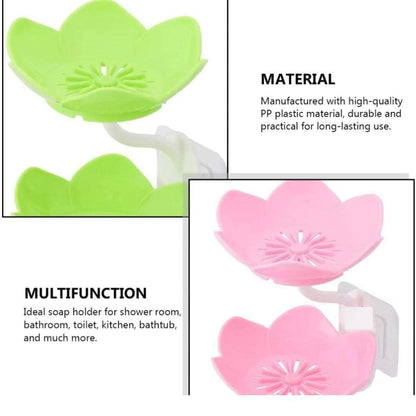 Self-Draining Lotus Soap Dish – Double Layer Waterproof Bathroom Soap Stand