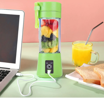 Ultra-Portable 380ml Cordless Blender – Pro-Series 6-Blade USB Juicer