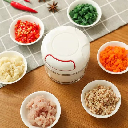 Mini Speedy Chopper – Manual Hand-Pull Food Processor & Vegetable Slicer