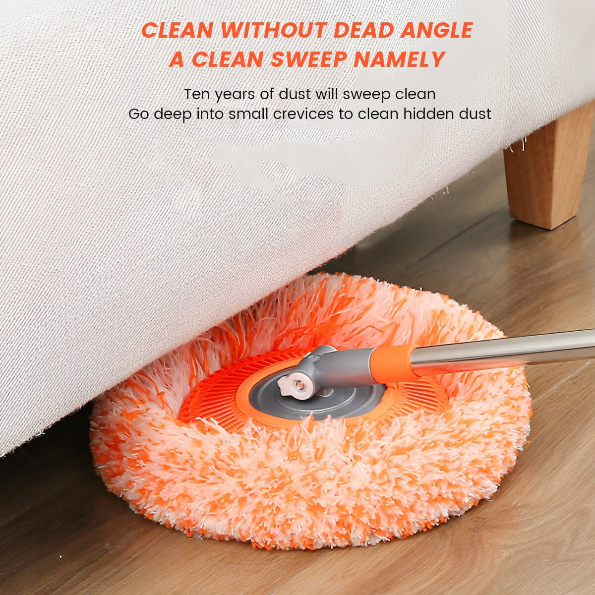 ApexClean™ 360° Rotating Microfiber Mop – Extendable Telescopic Floor Cleaner