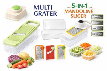 5-in-1 Multi-Grater & Slicer Box
