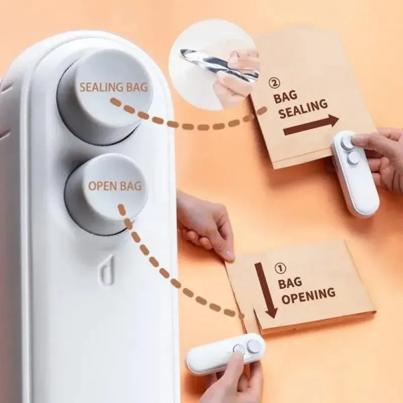 Portable Mini Heat Sealer – Handheld Rechargeable Sealing Machine for Plastic Bags