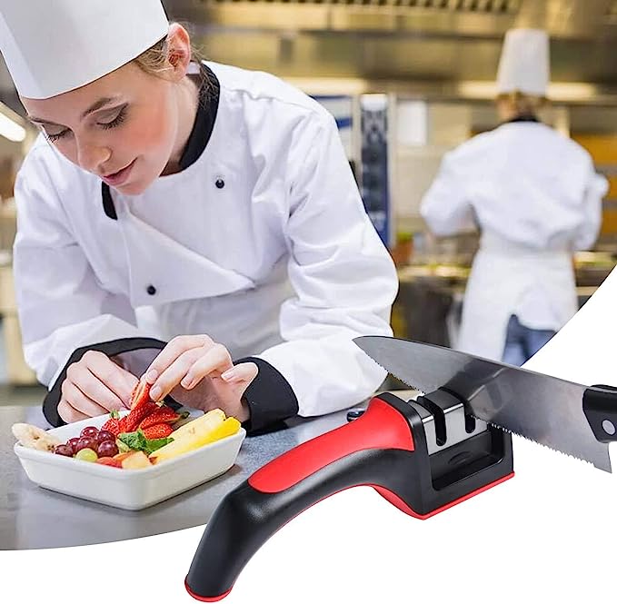 3-in-1 Diamond Coated Knife Sharpener Set with Ceramic Peeler