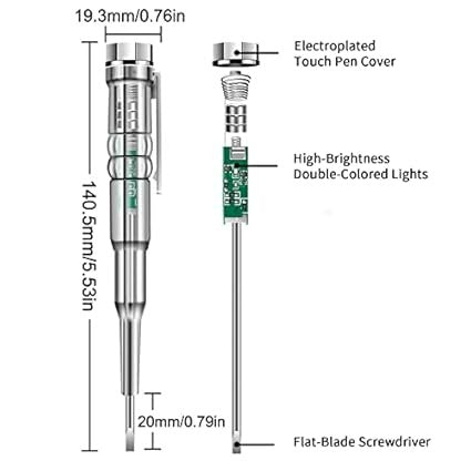 Intelligent LED Voltage Tester Pen (24V-250V) – Professional Electrician Screwdriver & Circuit Tester
