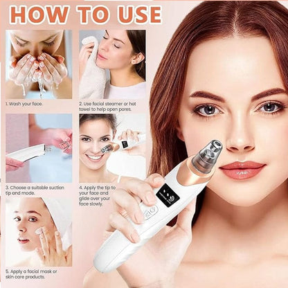 Professional Electric Blackhead Remover – 5-in-1 Vacuum Acne & Pore Cleaner