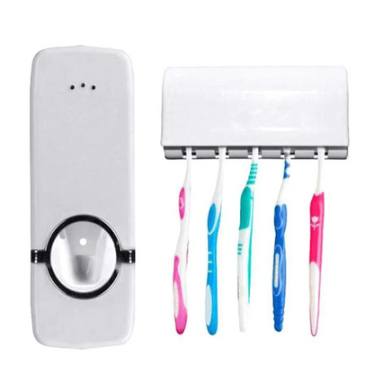 Automatic Toothpaste Dispenser & Toothbrush Holder