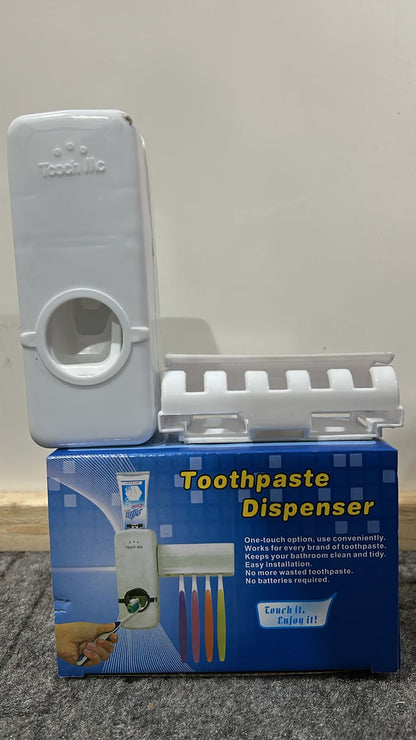 Automatic Toothpaste Dispenser & Toothbrush Holder