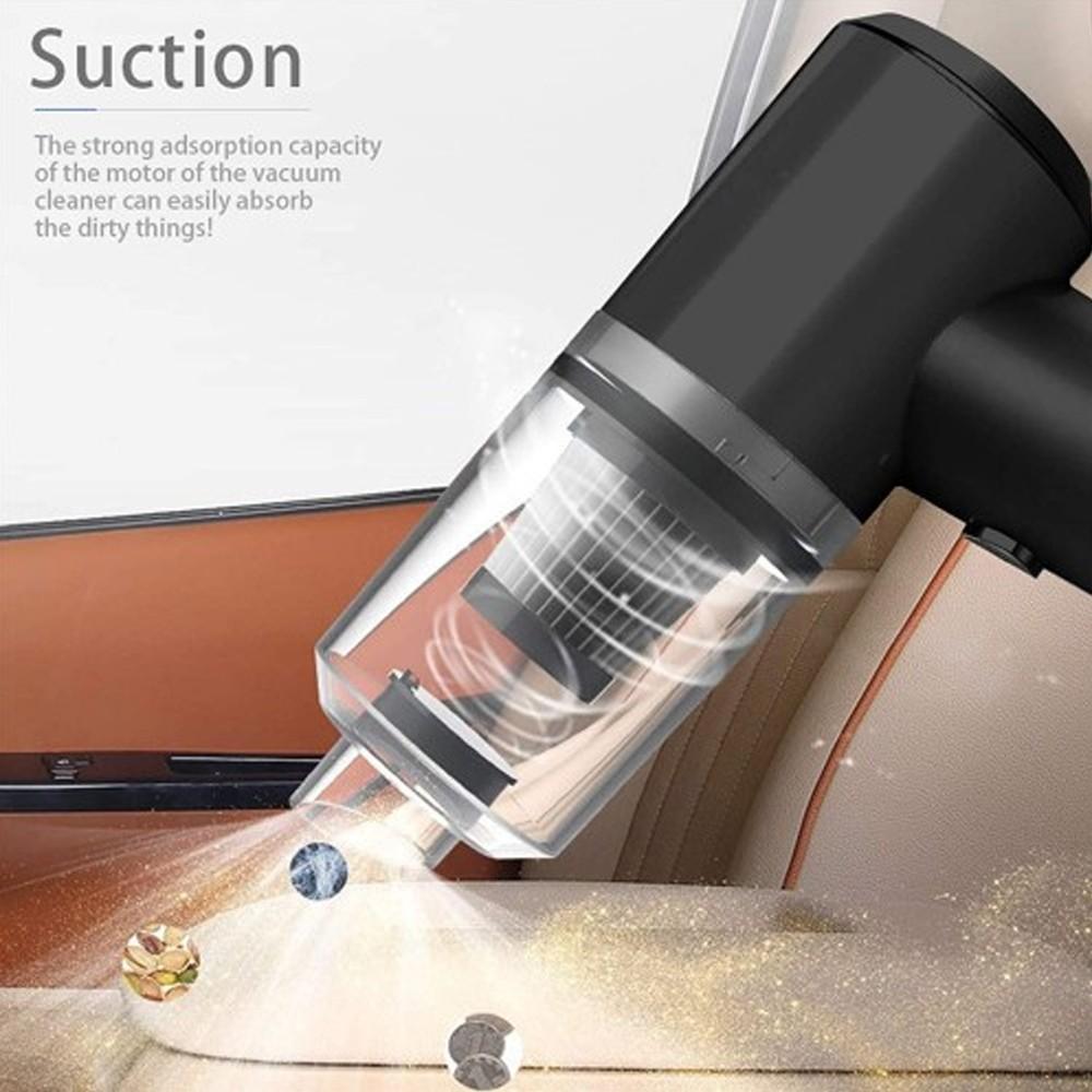 High-Power Portable Wireless Car Vacuum Cleaner with LED Light | M
