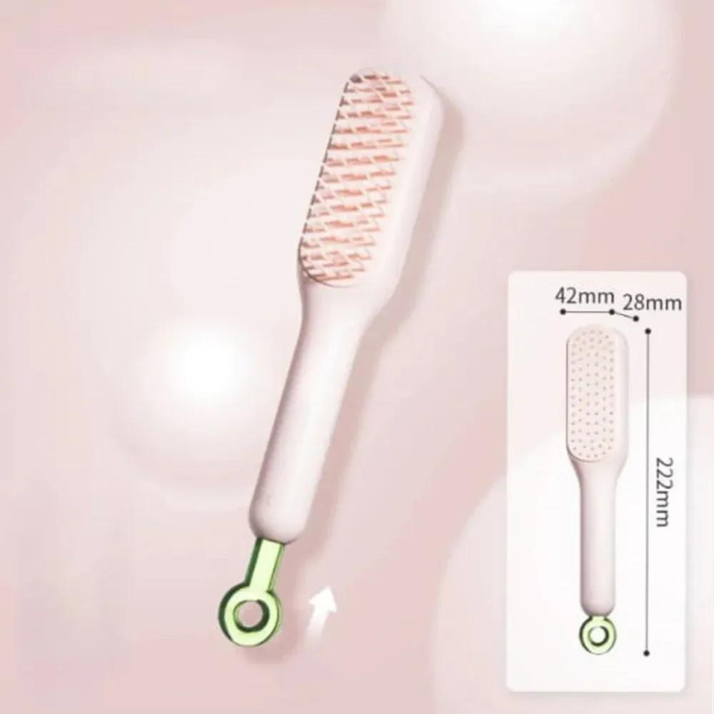 Self-Cleaning Hair Brush for Tangle-Free Grooming| M