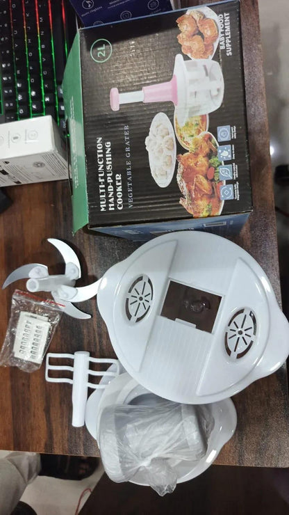 9-in-1 Premium Manual Push Chopper & Vegetable Cutter - 2000ML | M