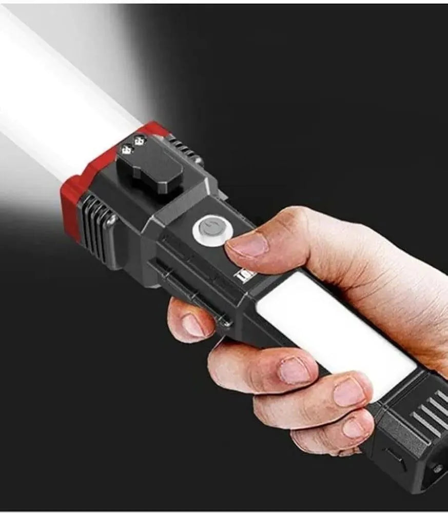 2-in-1 Rechargeable LED Flashlight & Emergency Power Bank | M