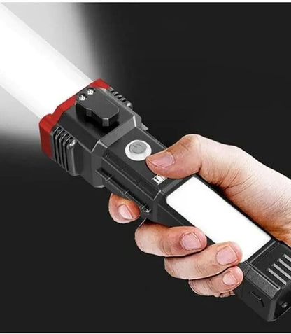 2-in-1 Rechargeable LED Flashlight & Emergency Power Bank | M