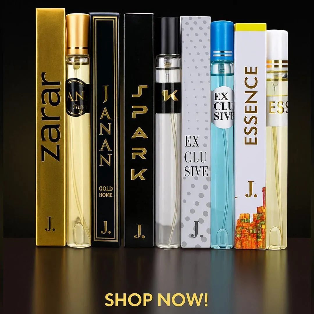 J. Pen 5Pcs Unisex Long Lasting Pocket Perfume Set - Black | M