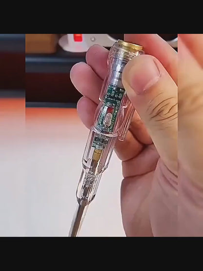 Intelligent LED Voltage Tester Pen (24V-250V) – Professional Electrician Screwdriver & Circuit Tester